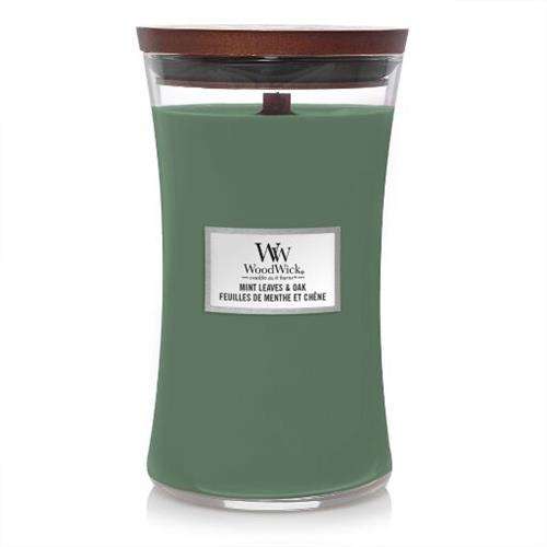 WoodWick Geurkaars Large - Mint Leaves & Oak