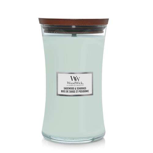 WoodWick Geurkaars Large - Sagewood & Seagrass