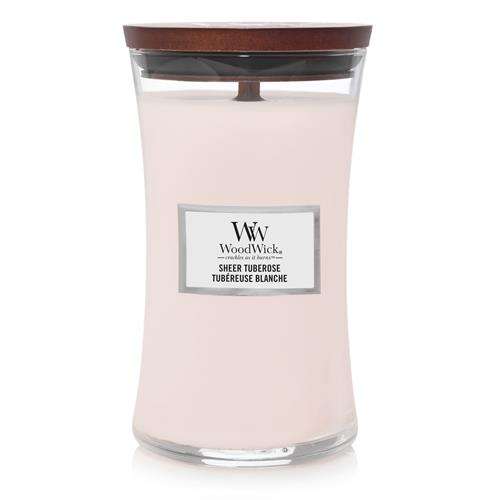 WoodWick Geurkaars Large - Sheer Tuberose