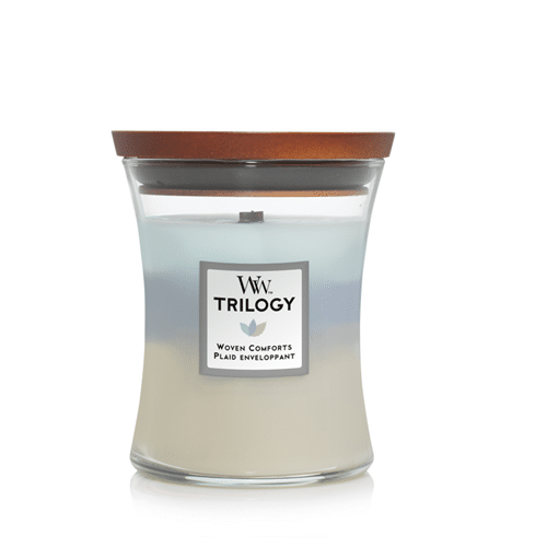 WoodWick Geurkaars Medium - Trilogy Woven Comfort